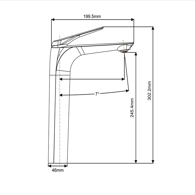 AU Series Black Tall Basin Mixer