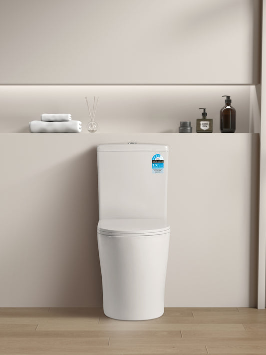 Livis Rimless Back-to-Wall Toilet Suite - Gloss White