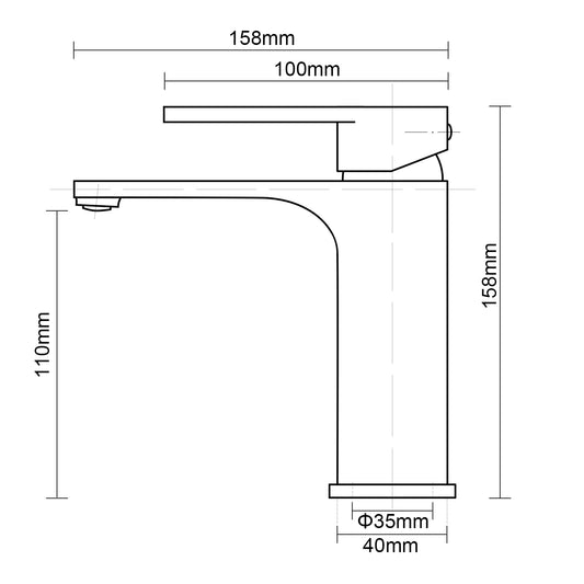 IVANO Series Square Chrome Basin Mixer