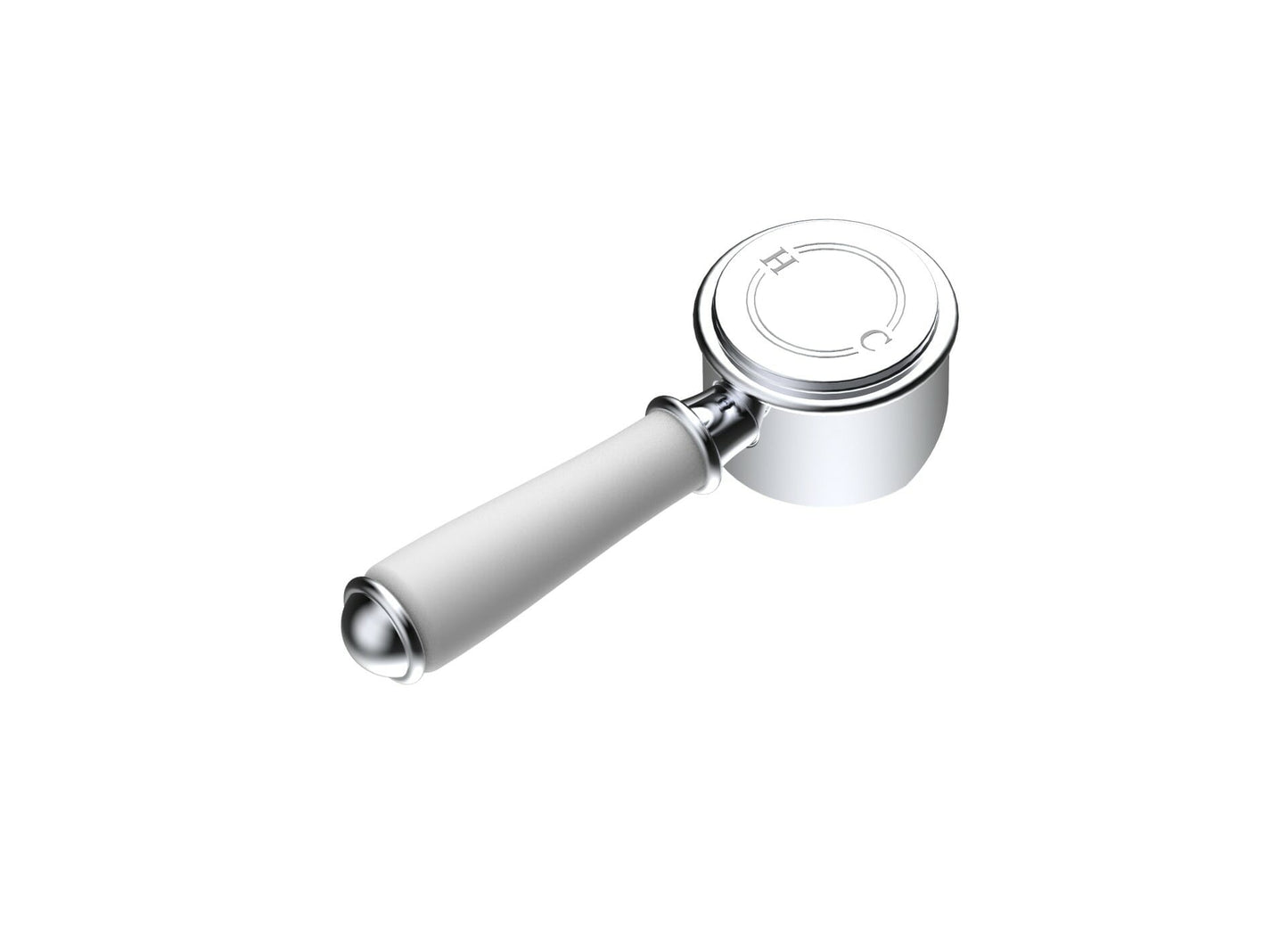 Clasico Ceramic Handle for Wall Mixer - Brushed Nickel