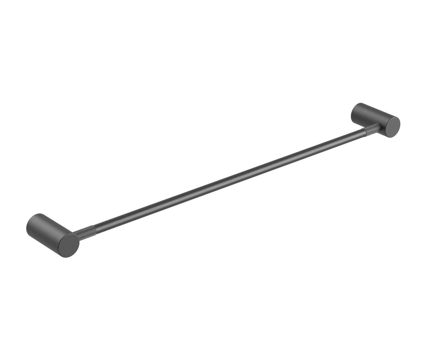 CADDENCE Brushed Gun Metal Grey Single Towel Rail - 600mm