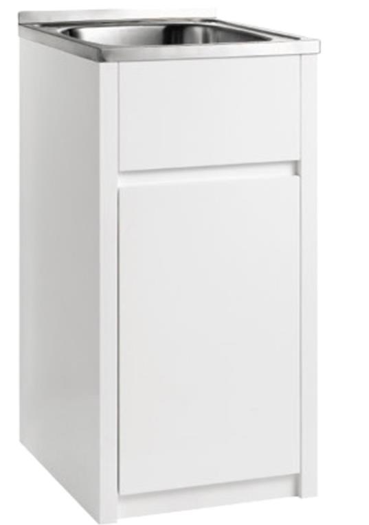 PVC Laundry Cabinet with Tub 40L, Right Hand Hinge