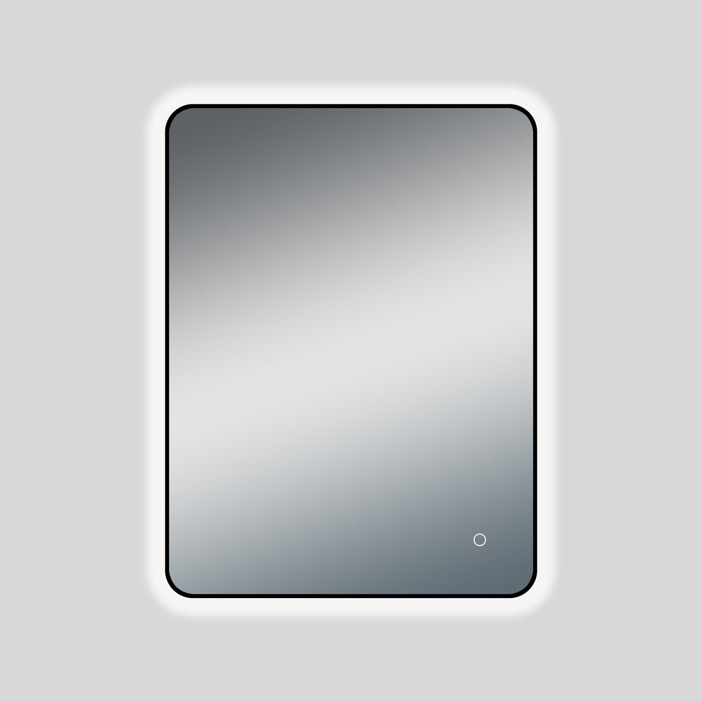 LED Mirror with Matte Black Frame - 610x890x80mm **Discontinued/Clearance Stock No Exchange or Refund