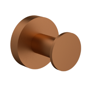 Otus Slimline Robe Hook In Brushed Copper