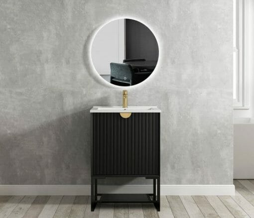 Freestanding Matte Black Vanity