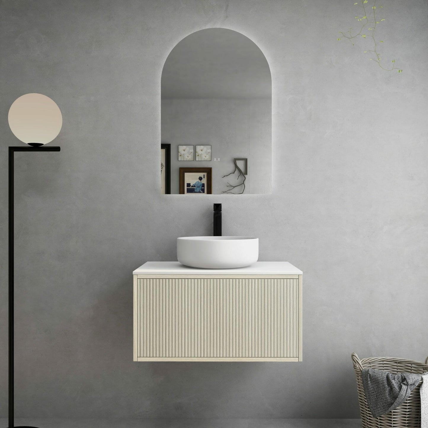 Bellevue Standard Wall Hung Vanity - Coastal Oak - 750mm