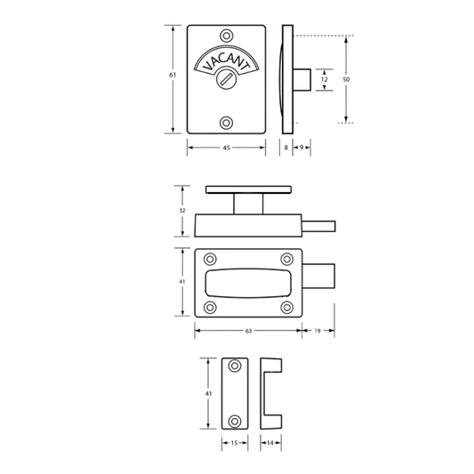 100A Series Lock and Indicator Set – With Screw Fixings