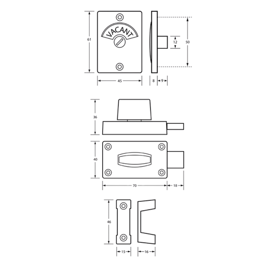 100 Series Lock and Indicator Set – With Screw Fixings
