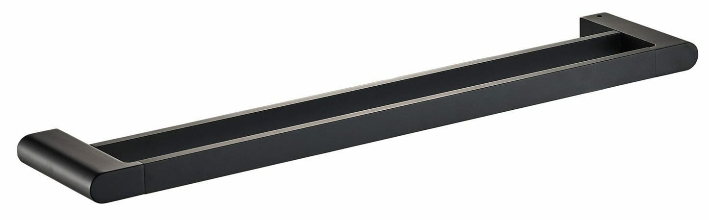 Flores Double Towel Rail 600 mm - Matt Black