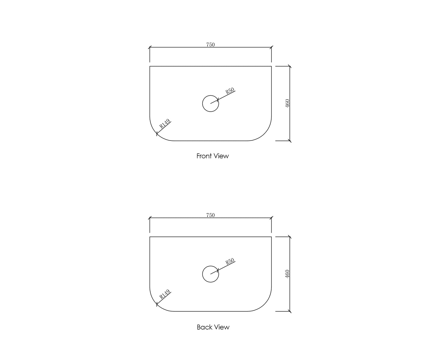 Bondi 750mm Satin White Fluted Wall Hung Curve Cabinet Only
