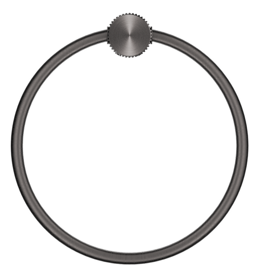 Mica Fluted Towel Ring - Gunmetal