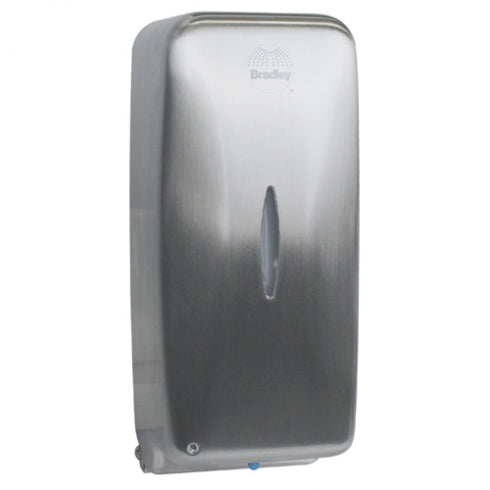 117mm W Surface Mounted Touch Free Foam Dispenser 800ml - 117mm W x 268mm H x 106mm D - Satin Finish