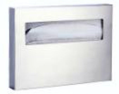400mm W Surface Mounted Toilet Seat Cover Dispensers - 400mm W x 290mm H x 50mm D - Satin