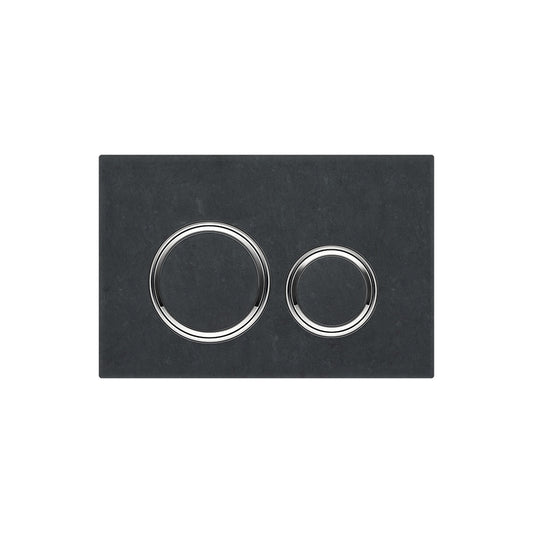 Geberit Surfaces made of glass Matte Black, Chrome Trim 115.884.00.1 Push Button
