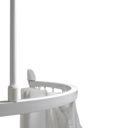 1200mm Surface Mounted Shower Curtain Track System - 1200mm x 1200mm curved - White