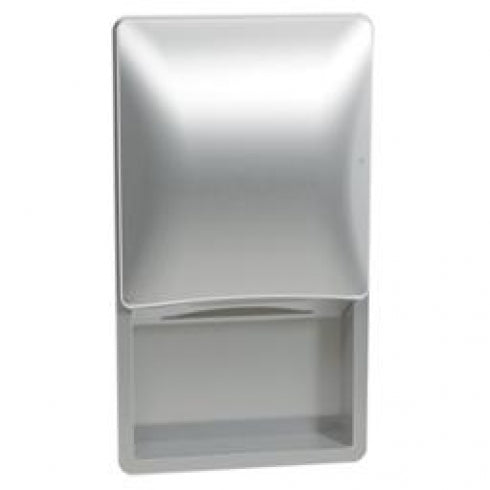 435mm W Surface Mounted Manual Roll Paper Towel Dispenser - 435mm W x 778mm H x 318mm D - Satin