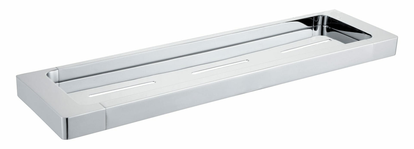 Seto Brass Square Metal Shelf - Chrome - 453mm