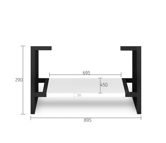 Leg Boston 900X450 Matte White