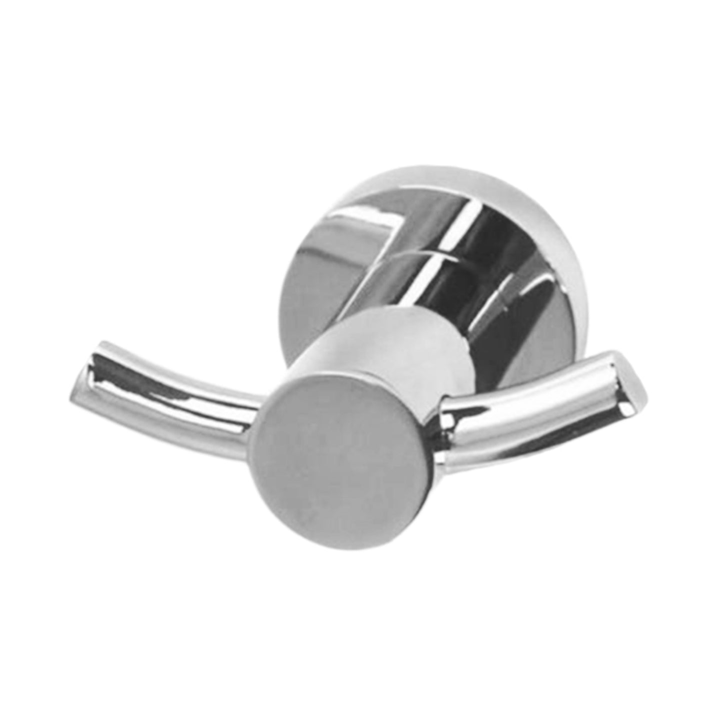 65mm W Surface Mounted Double Robe Hook - 65mm W x 36mm H x 50mm D - Chrome Plated