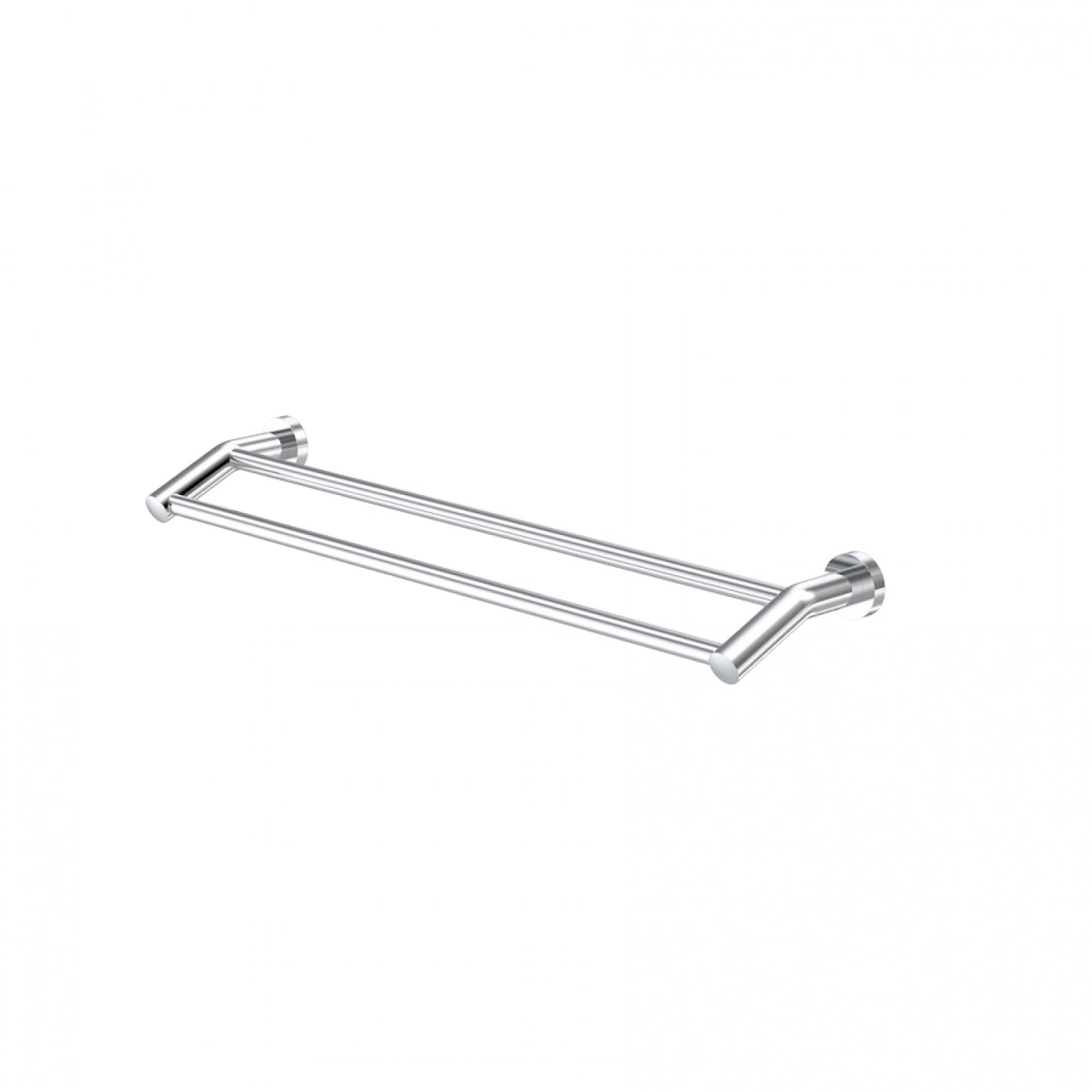 600mm W Surface Mounted Double Towel Rail - 600mm W x 45mm H x 140mm D - Chrome Plated