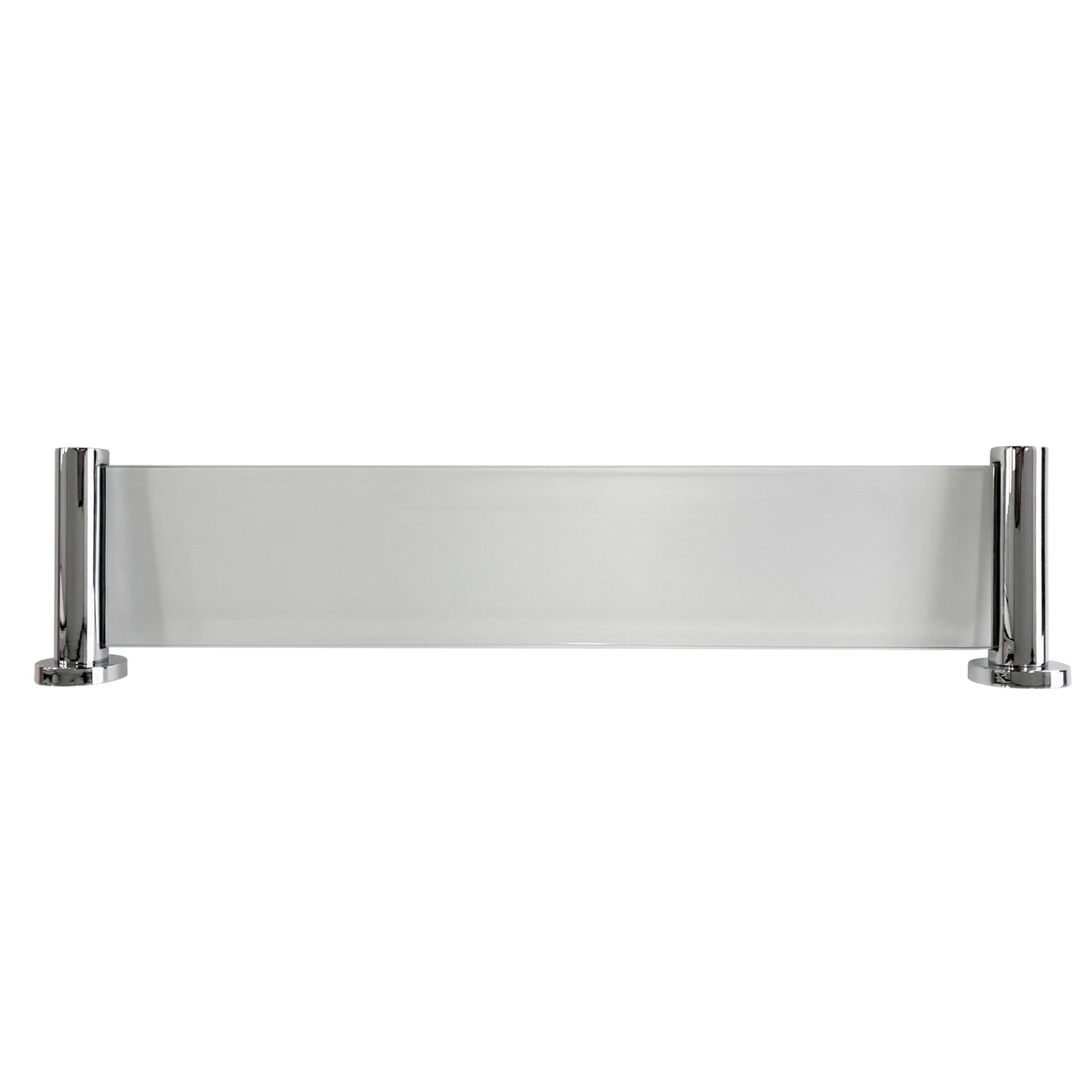 500mm W Surface Mounted Glass Shelf - 500mm W x 45mm H x 123mm D - Chrome Plated