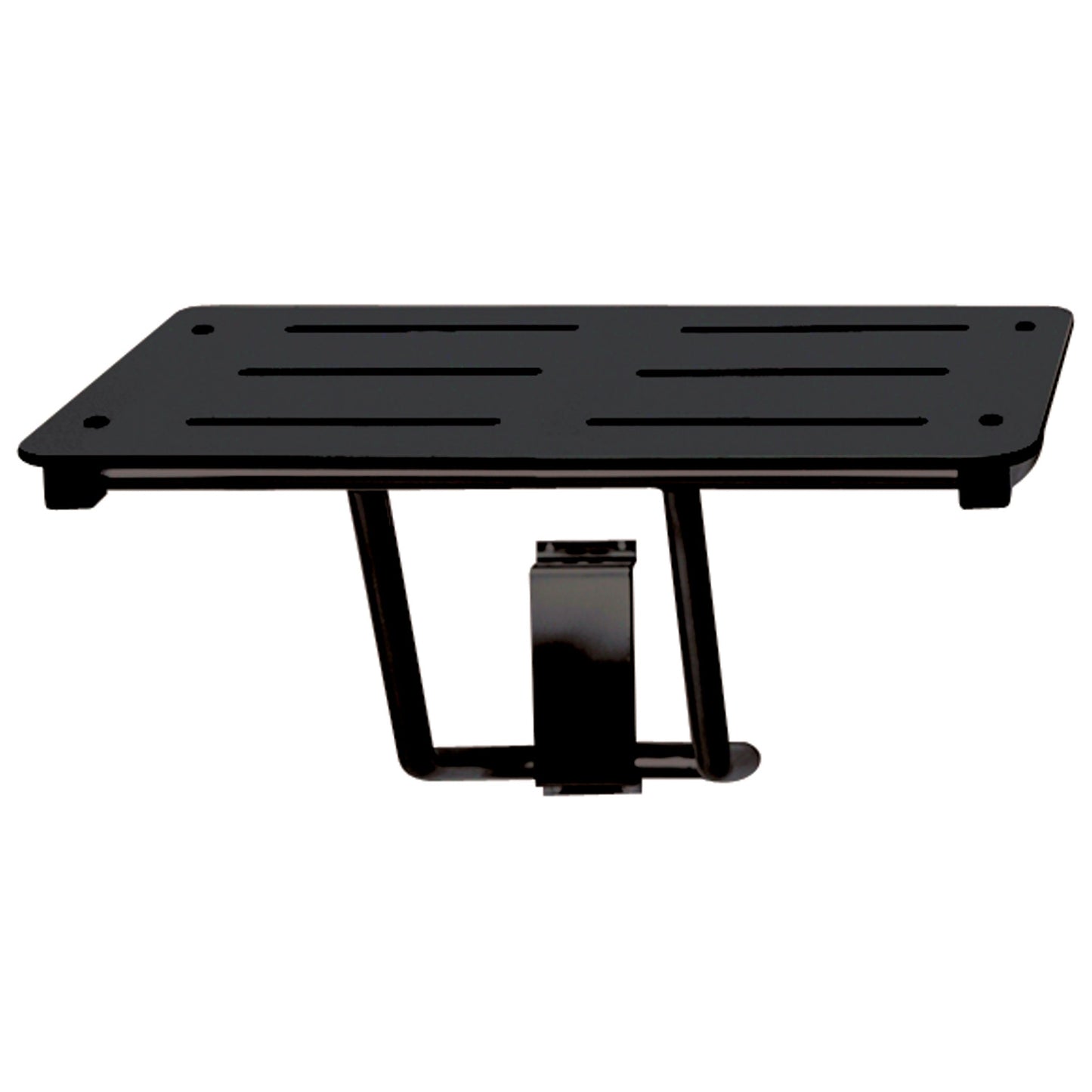 970mm Surface Mounted Folding Shower Seat - 970mm - Black Phenolic/Satin
