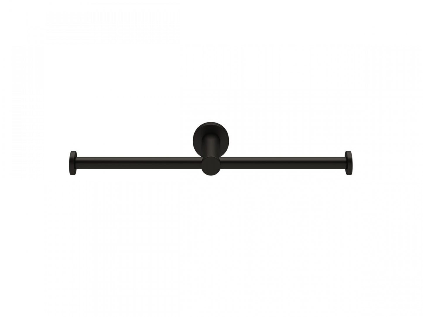 270mm W Surface Mounted Double Toilet Roll Holder Matte Black - 270mm W x 80mm D - Matte Black