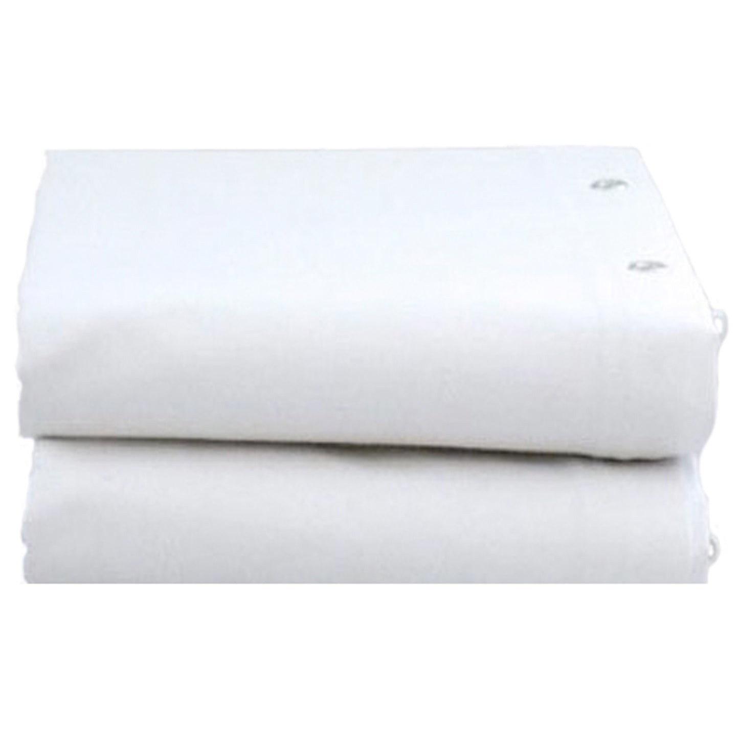 2000mm H Attaches to Track System Shower Curtain Weighted - 2000mm H x 2400mm W - White Box Stripe