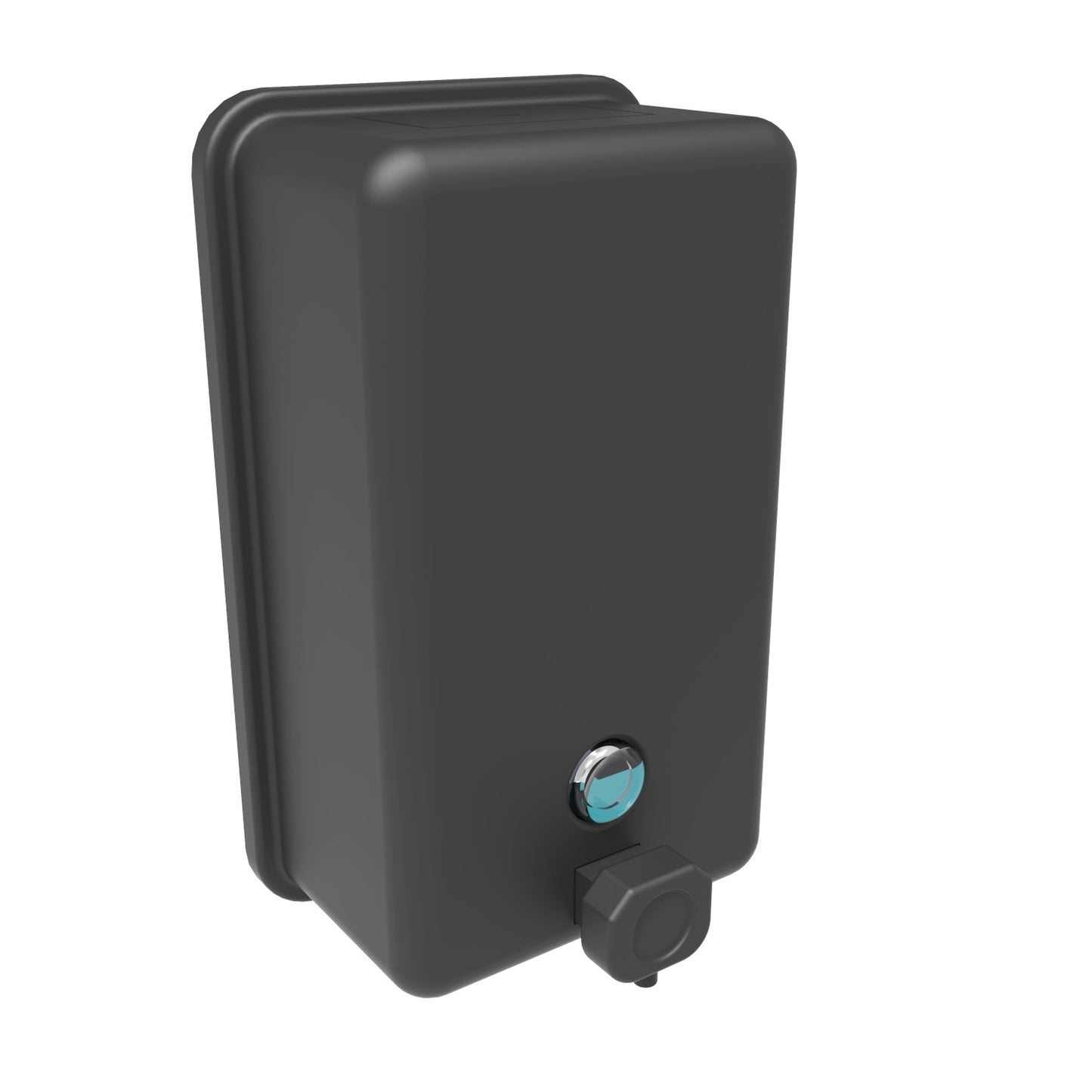 122mm W Surface Mounted Soap Dispenser 1.2 L - 122mm W x 208mm H x 73mm D - Matte Black