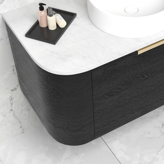 Bondi 600x460x20 Solid Surface Cloudy Carrara Top - NTH or 12TH Only