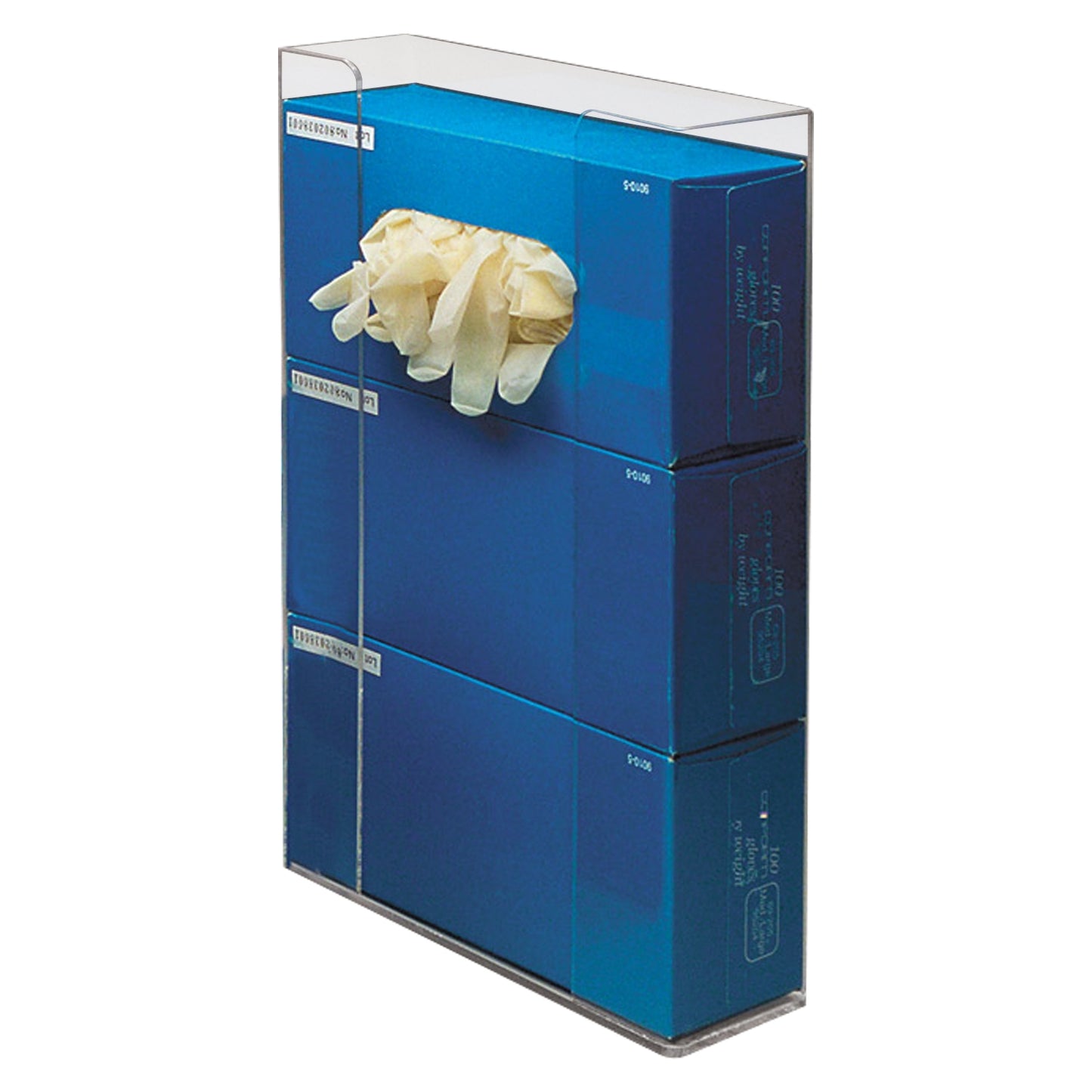 387mm H Surface Mounted Glove Dispenser - Triple 387mm H x 264mm x 95mm - Clear