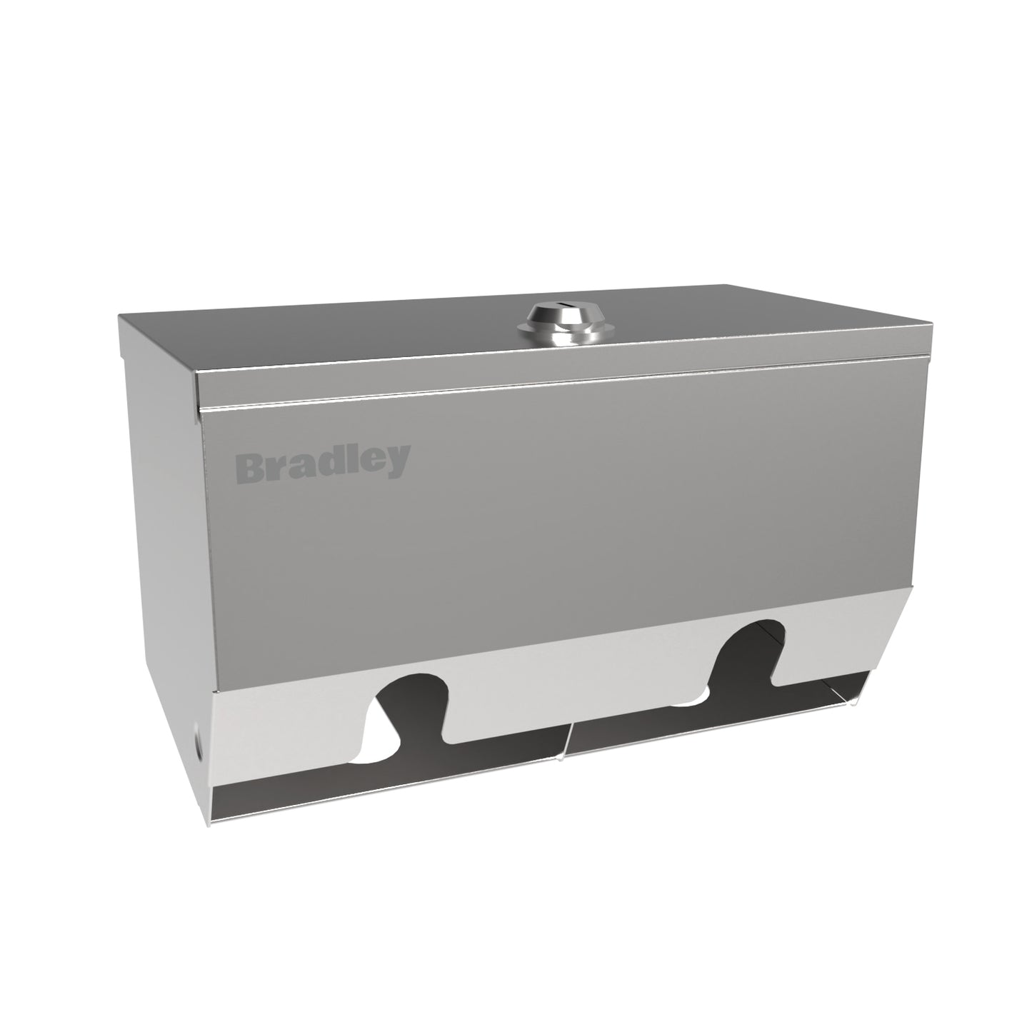 232mm Surface Mounted Double Toilet Roll Holder Lockable AS1428.1 Compliant - 232mmx140mmx126mm - Satin