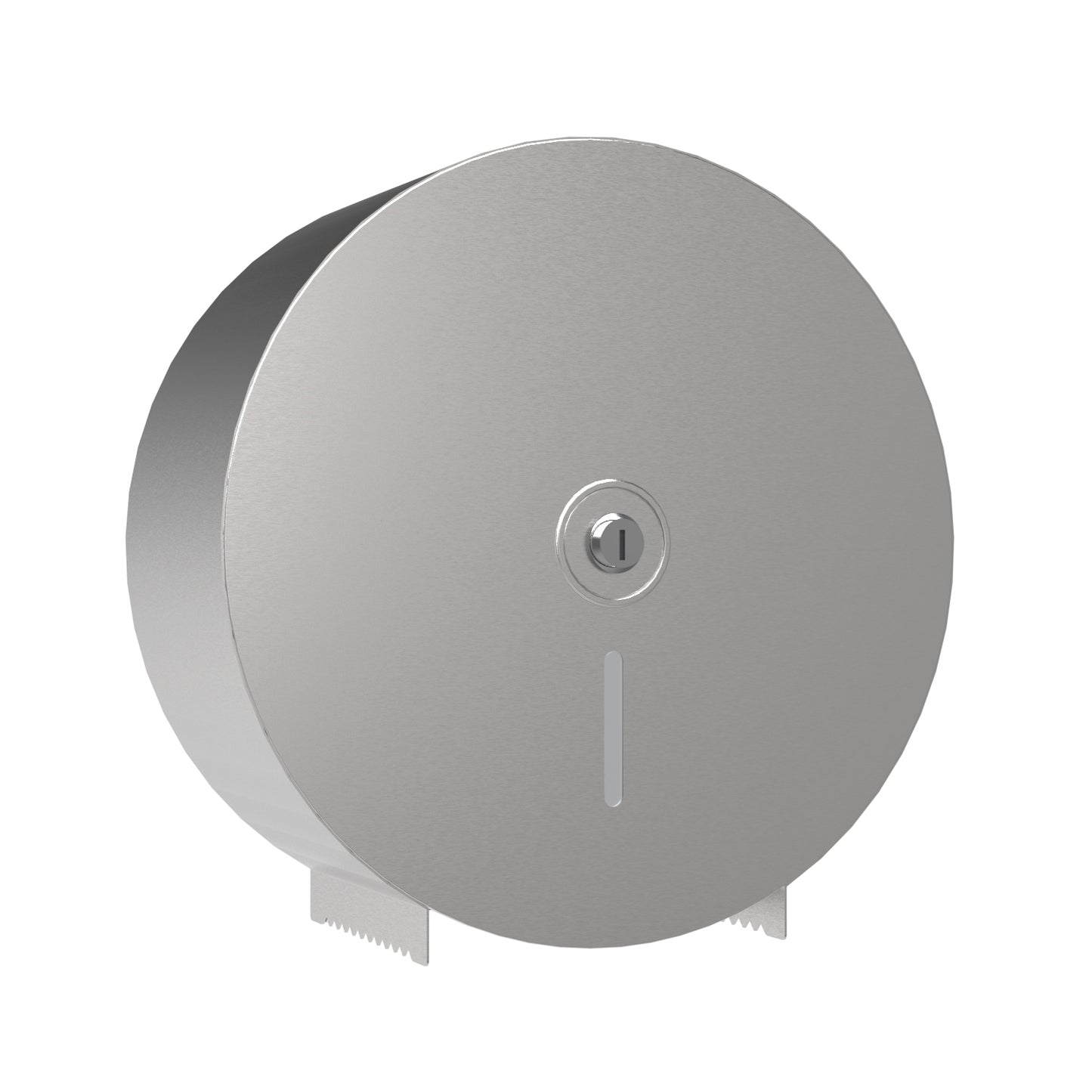 270mm W Surface Mounted Jumbo Toilet Tissue Dispenser - 270mm W x 270mm H x 114mm D - Satin