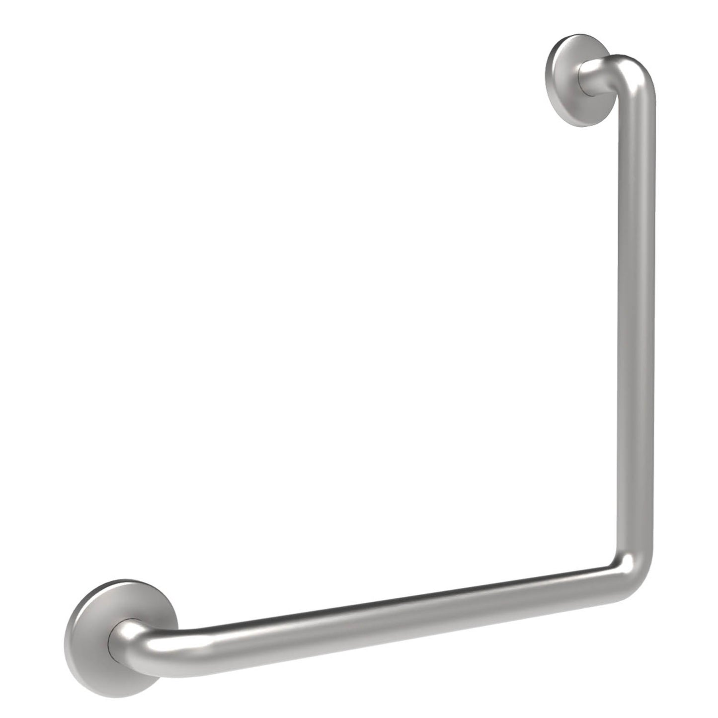 450mm Surface Mounted 38mm Toilet Grab Bar 90 Degree - 450mm x 450mm - Satin