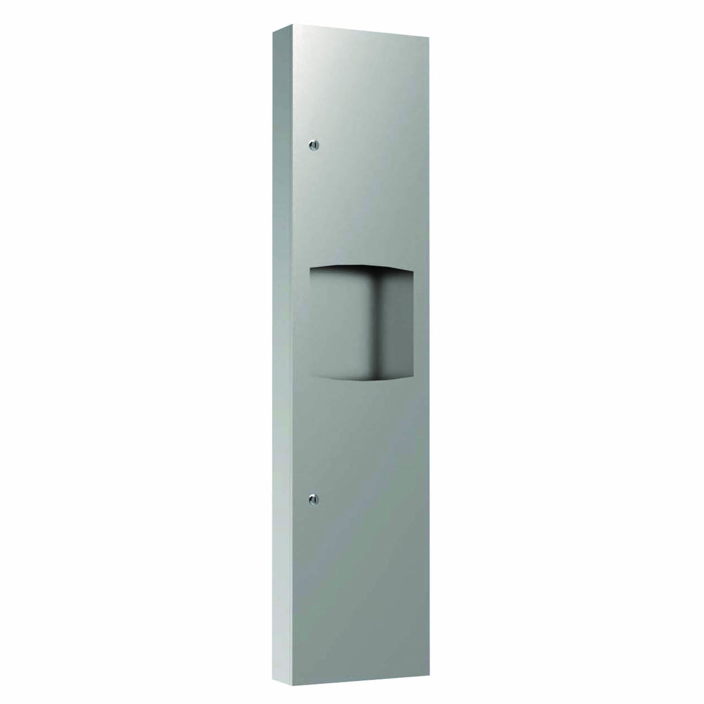 330mm W Surface Mounted Towel and Waste Receptacle - 330mm W x 1395mm H x 105mm D - Satin
