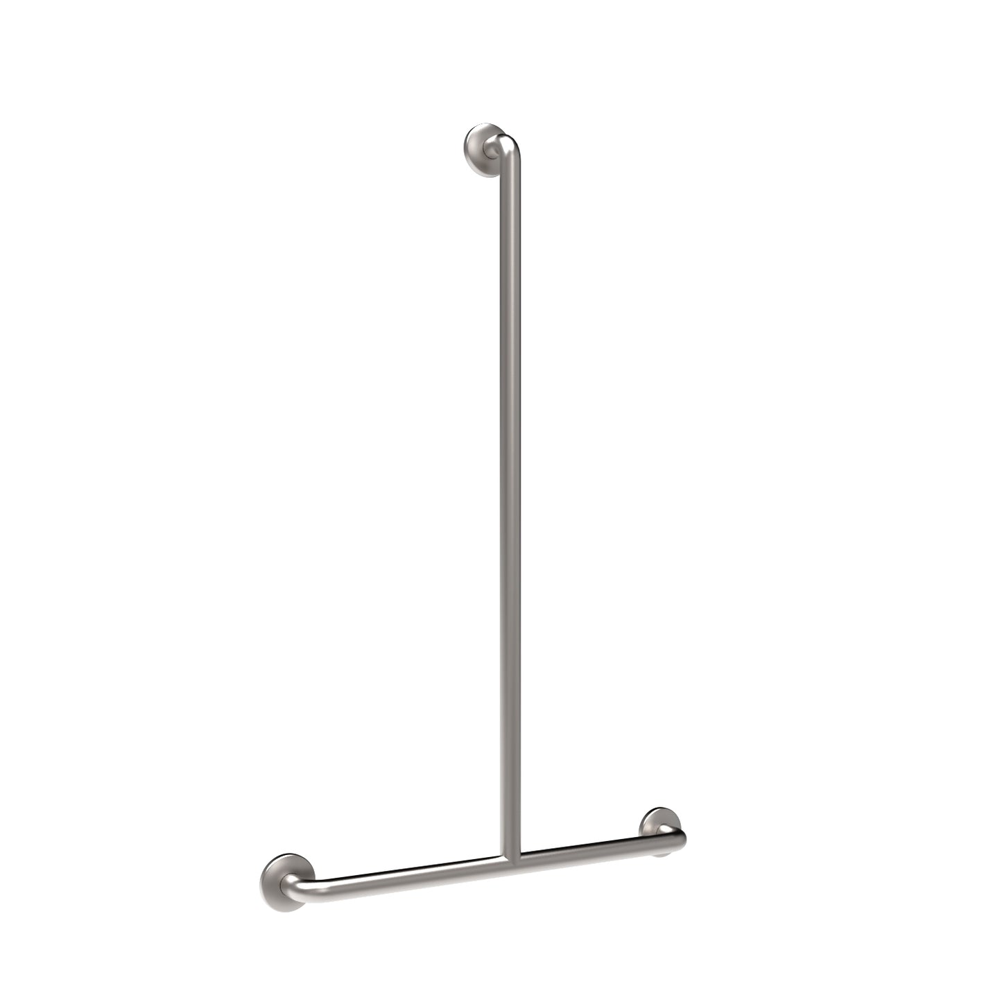660mm Surface Mounted 32mm Shower Grab Rail - 660mm x 1100mm - Satin