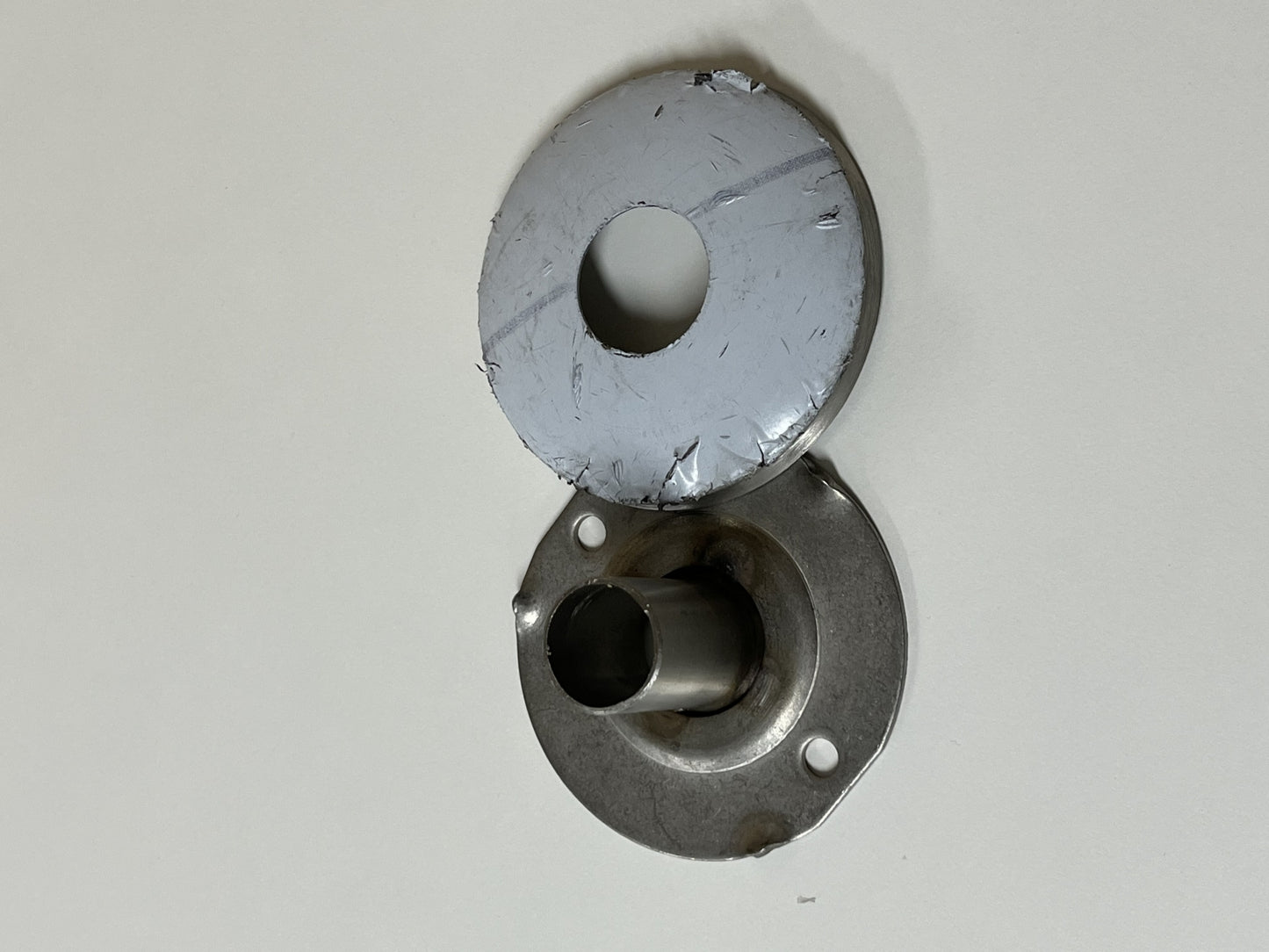 Surface Mounted 9538-Flange Lose Flange and Cover - to suit 25mm rail - Satin