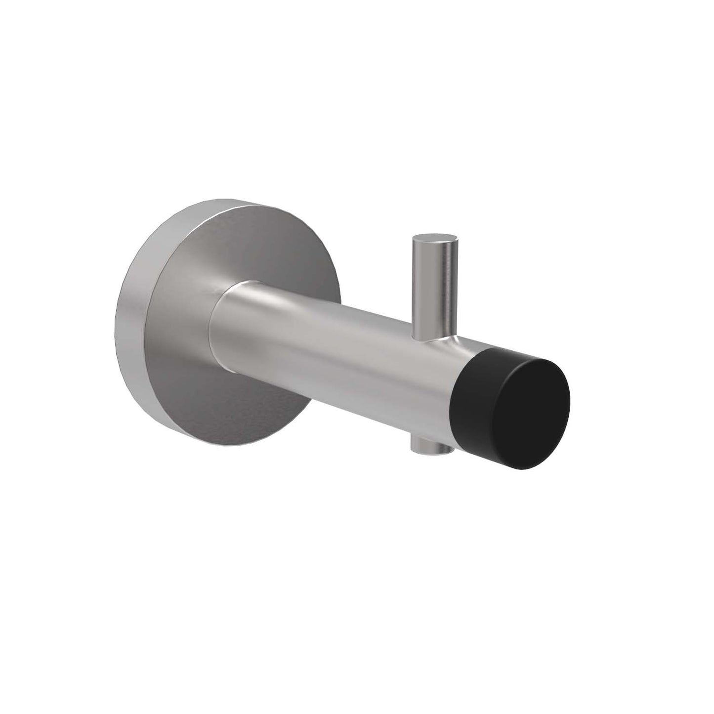 19mm Surface Mounted Partition Mounted Coat Hook With Bumper 9600 9700 - 19mm x 90mm x 50 - Satin