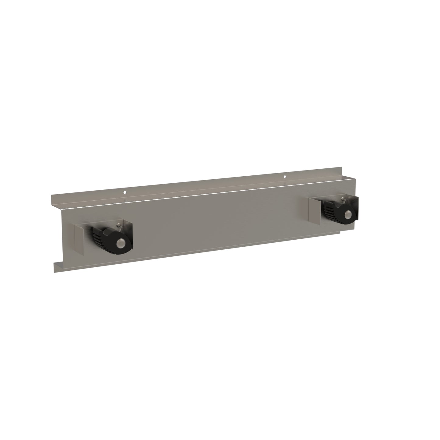 457mm Surface Mounted Mop and Broom Holder 2 Holders - 457mm x 35mm - Satin