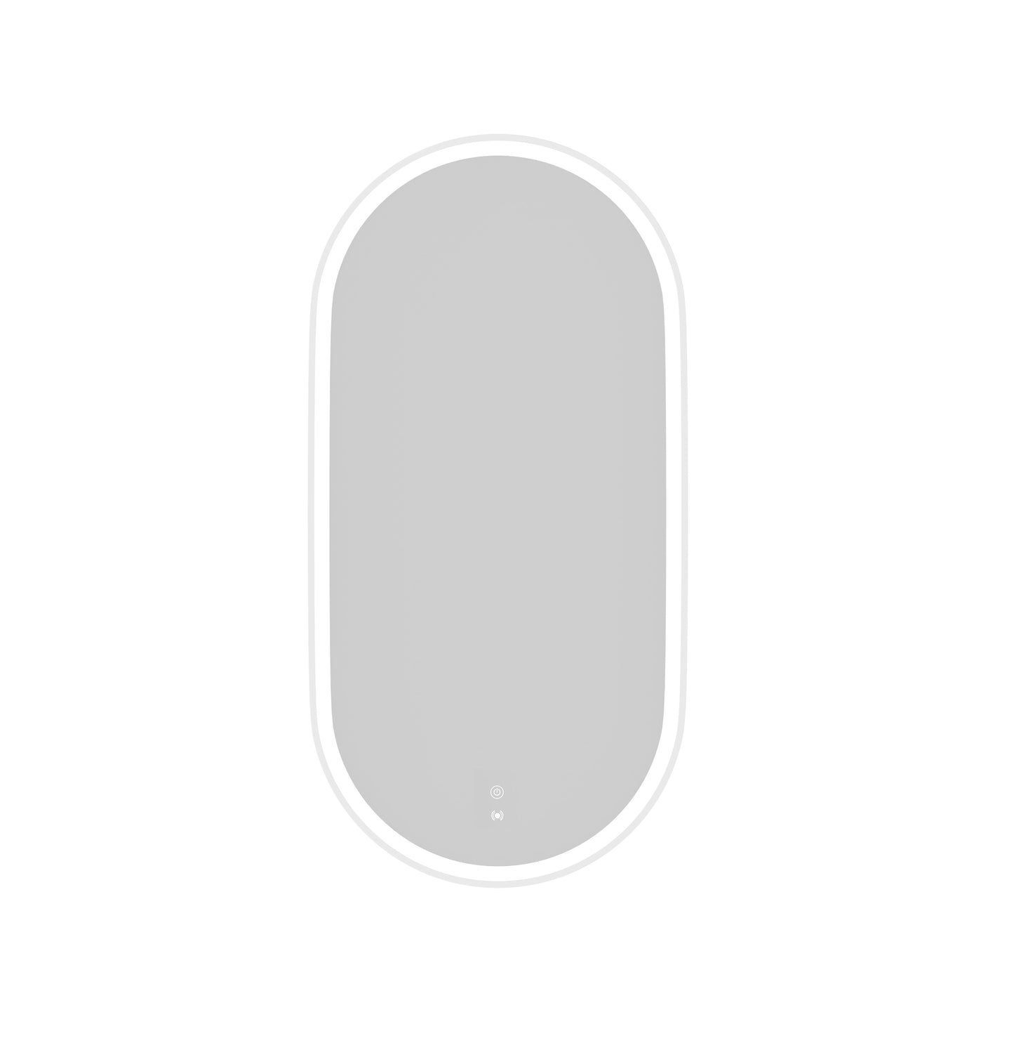 LED Noosa 900x450 White Metal Frame Mirror