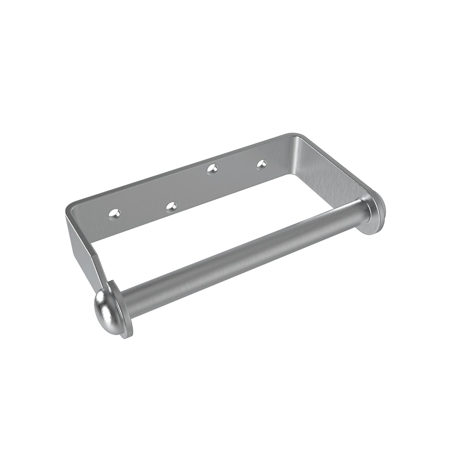 146mm W Surface Mounted Aluminum Toilet roll Holder Single - 146mm W x 25mm H x 73mm D - Satin