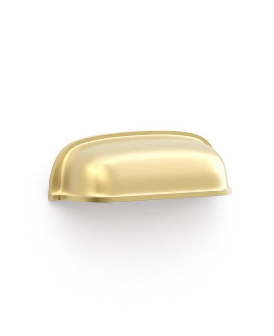 Newport - Brushed Brass 76/90mm Handle (76mm Hole to Hole ; 90mm Total Length)