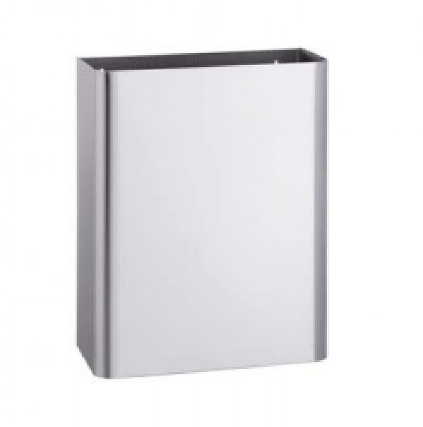 388mmW Surface Mounted Waste Receptacle 60 Litres - 388mmW x 506mmH x 230mmD - Satin