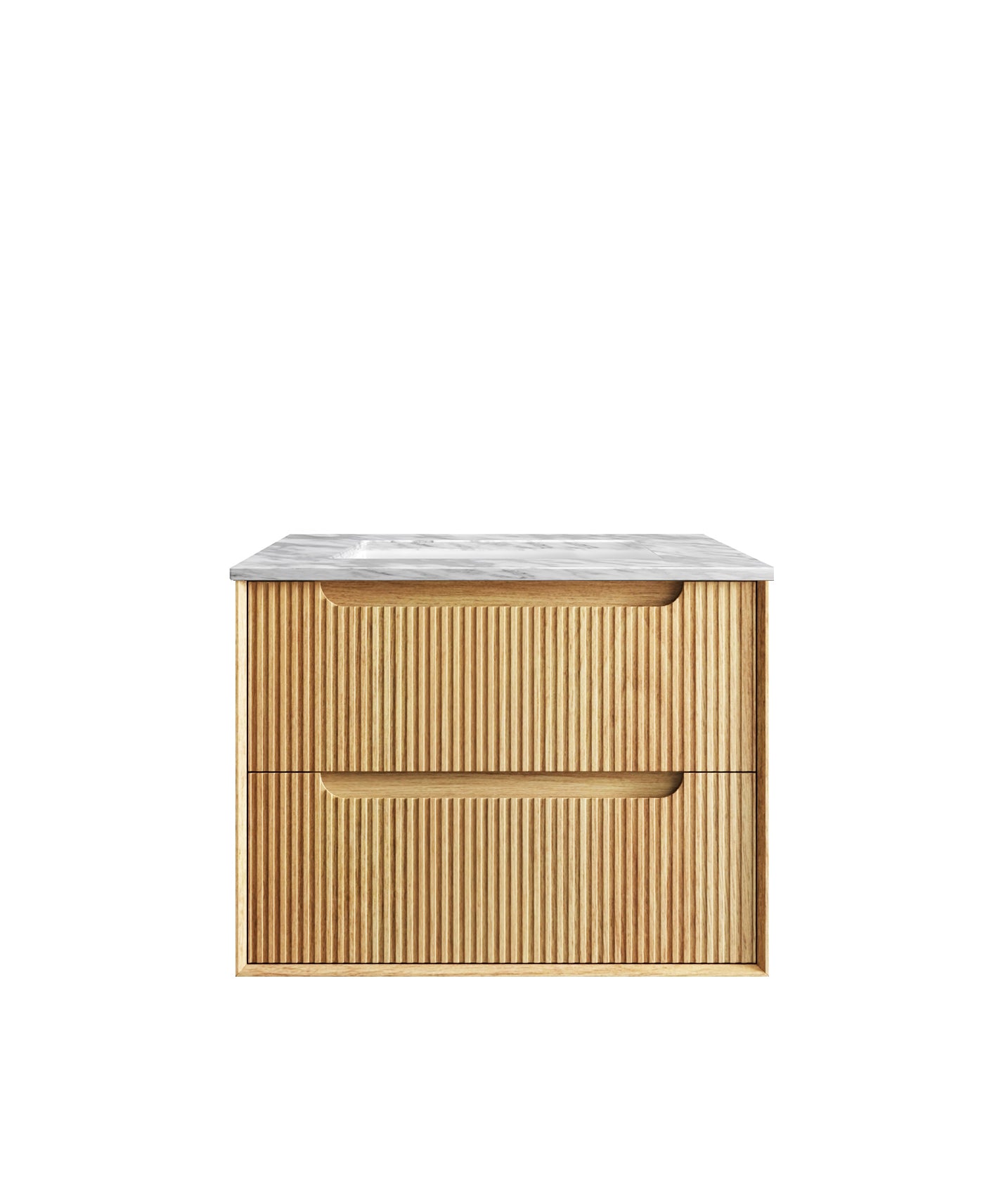Byron Fluted 750mm Woodland Oak Wall Hung Cabinet Only