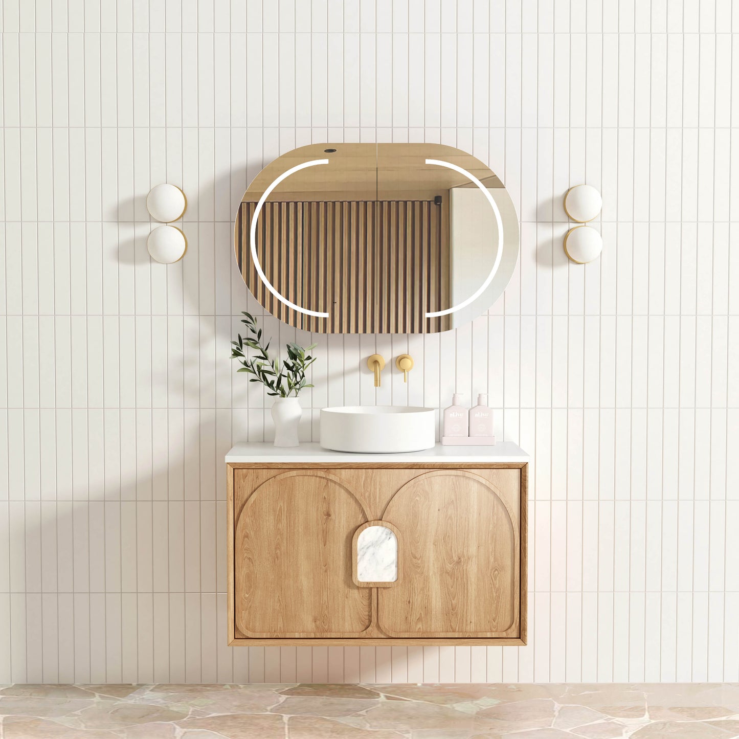 Laguna Mk II 900mm Natural Woodland Oak Wall Hung Cabinet Only