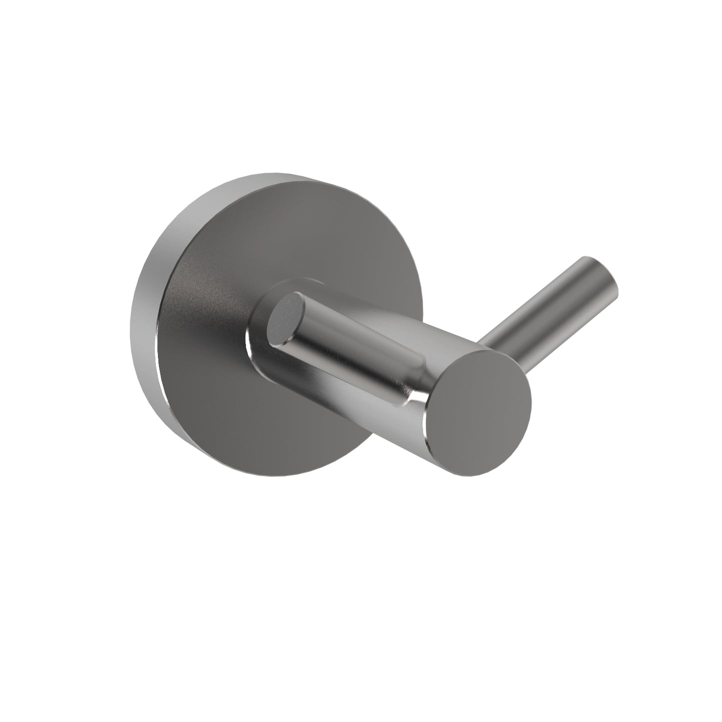 50mm W Surface Mounted Double Robe Hook - 50mm W x 65mm D - Satin