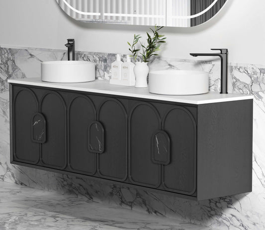 Laguna Mk II 1800mm Black Oak Wall Hung Cabinet Only