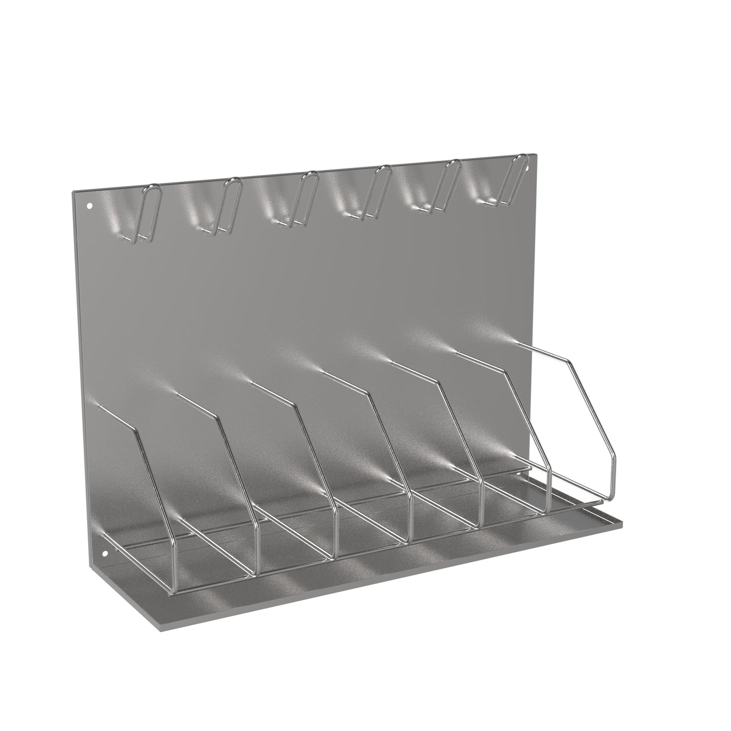 800mm W Surface Mounted Bed Pan and Bottle Rack - 800mm W x 570mm H x 270mm D - Satin