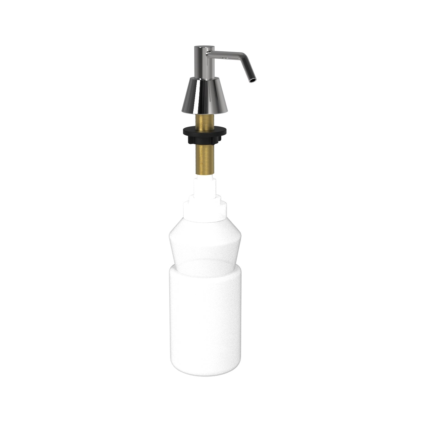 102mm Spout Bench Mounted Pump Type Soap Dispenser - 102mm Spout - Bright