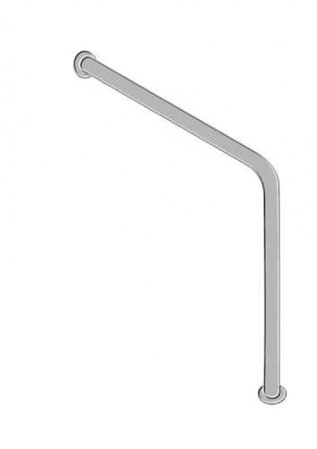 850w Surface Mounted Wall to Floor Grab Rail - 850w x 800H - Satin